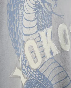 Blue Oversized Cotton Yokosuka Washed T-Shirt