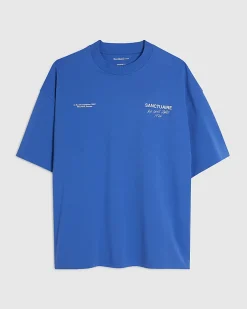 Blue Oversized Fit Cotton Sanctuaire T-Shirt
