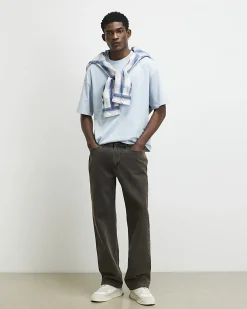 Blue Oversized Fit Cotton Heavyweight T-Shirt