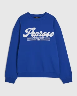 Blue Oversized Fit Penrose Sweatshirt