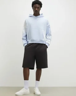 Blue Oversized Floral Hoodie