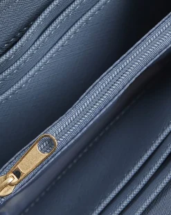 Blue Paisley Print Embroidered Purse