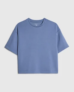 Blue Premium Short Sleeve Boxy T-shirt
