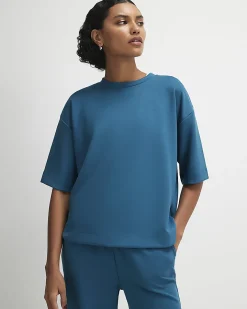 Blue Premium Short Sleeve Boxy T-shirt