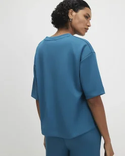 Blue Premium Short Sleeve Boxy T-shirt