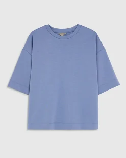 Blue Premium Short Sleeve Boxy Fit T-shirt