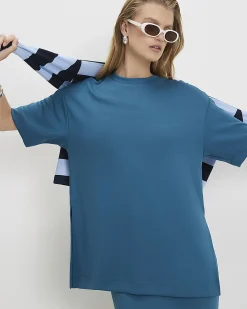 Blue Premium Short Sleeve Oversized T-Shirt