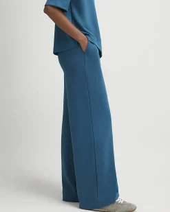 Blue Premium Wide Leg Joggers