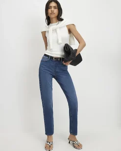 Blue Pull-On Elasticated Sculpt Slim Jeans