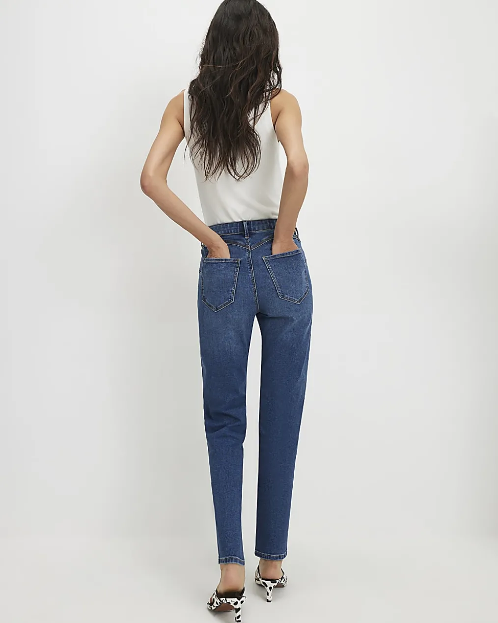 Blue Pull-On Elasticated Sculpt Slim Jeans