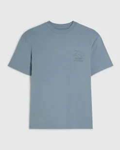 Blue Regular Fit Cotton Athletisme T-Shirt