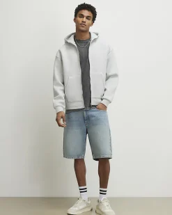 Blue Regular Fit Denim Shorts