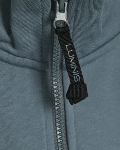 Blue Regular Fit Nylon Funnel Sweatshirt