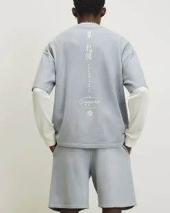 Blue Regular Fit Washed Yokosuka Shorts