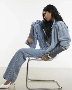 Blue Relaxed Straight Jeans