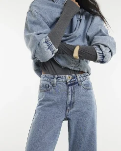 Blue Relaxed Straight Jeans