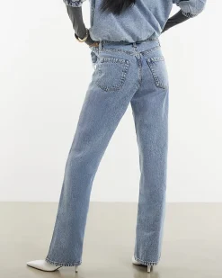 Blue Relaxed Straight Jeans