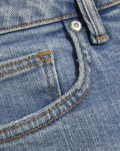 Blue Relaxed Straight Jeans