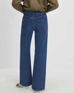Blue Relaxed Straight Leg Jeans