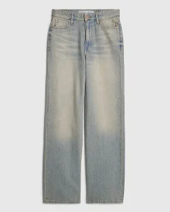 Blue Relaxed Straight Leg Jeans