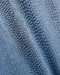 Blue Short Sleeve Shimmer Tailored Top