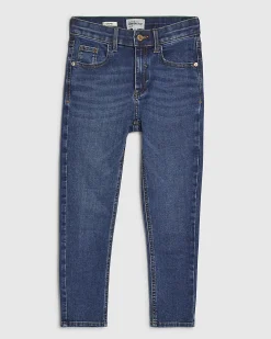 Blue Skinny Fit Capri Jeans