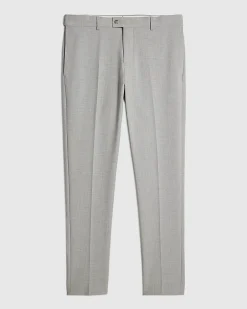 Blue Skinny Fit Micro Check Suit Trousers
