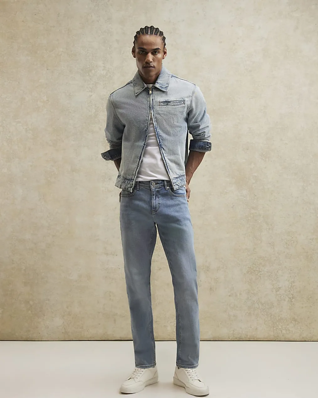 Blue Skinny Fit Stretch Jeans