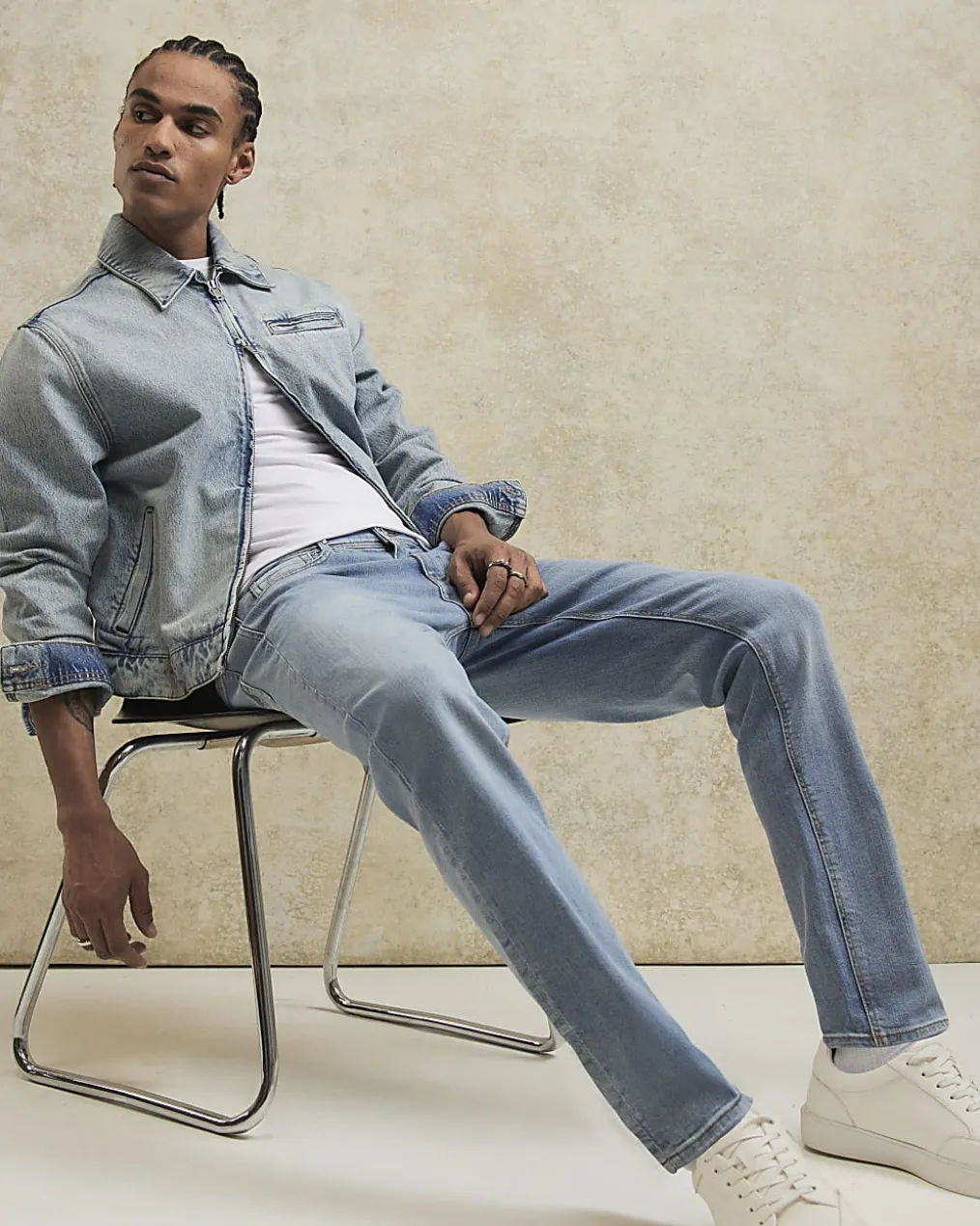 Blue Skinny Fit Stretch Jeans