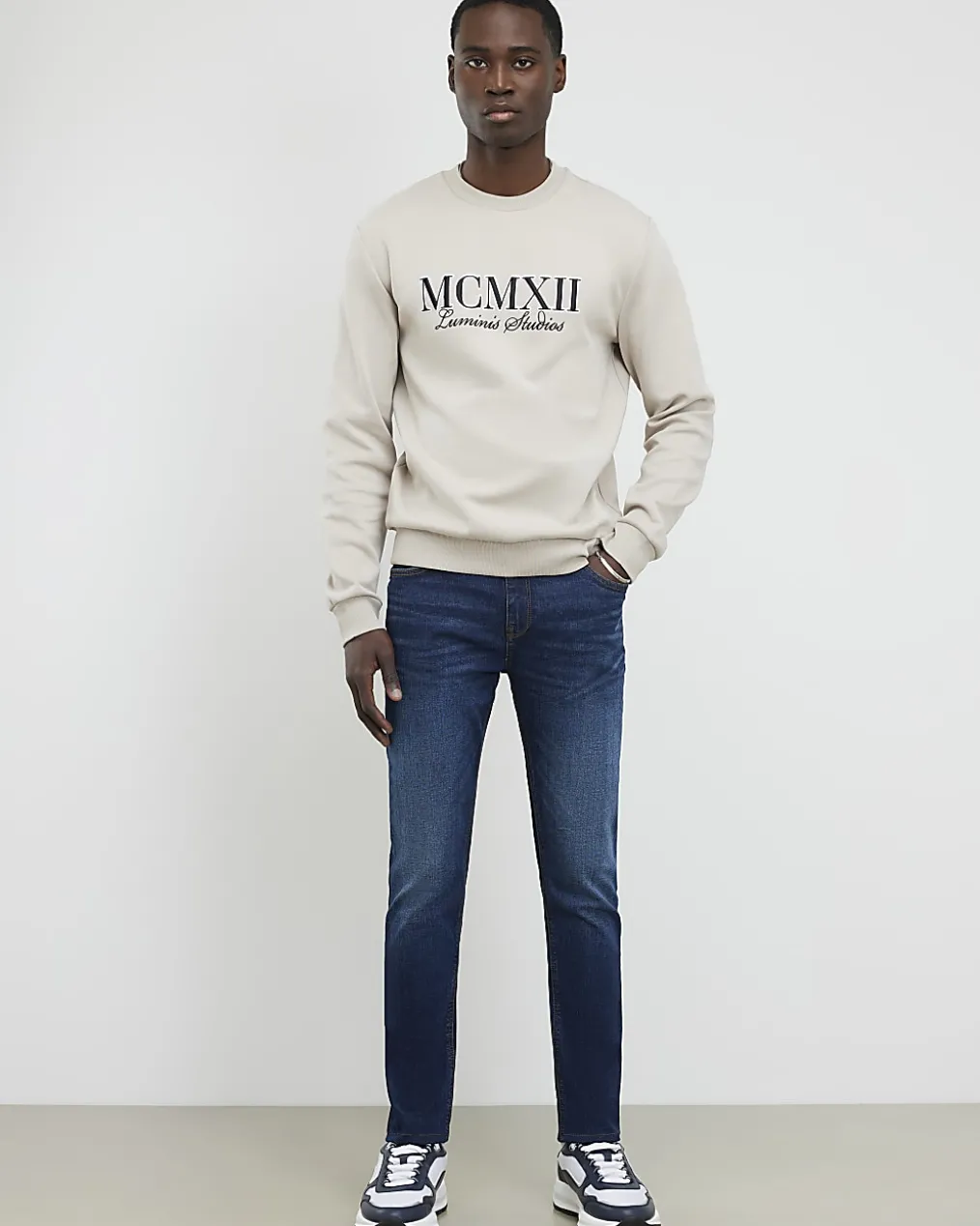 Blue Skinny Fit Stretch Jeans