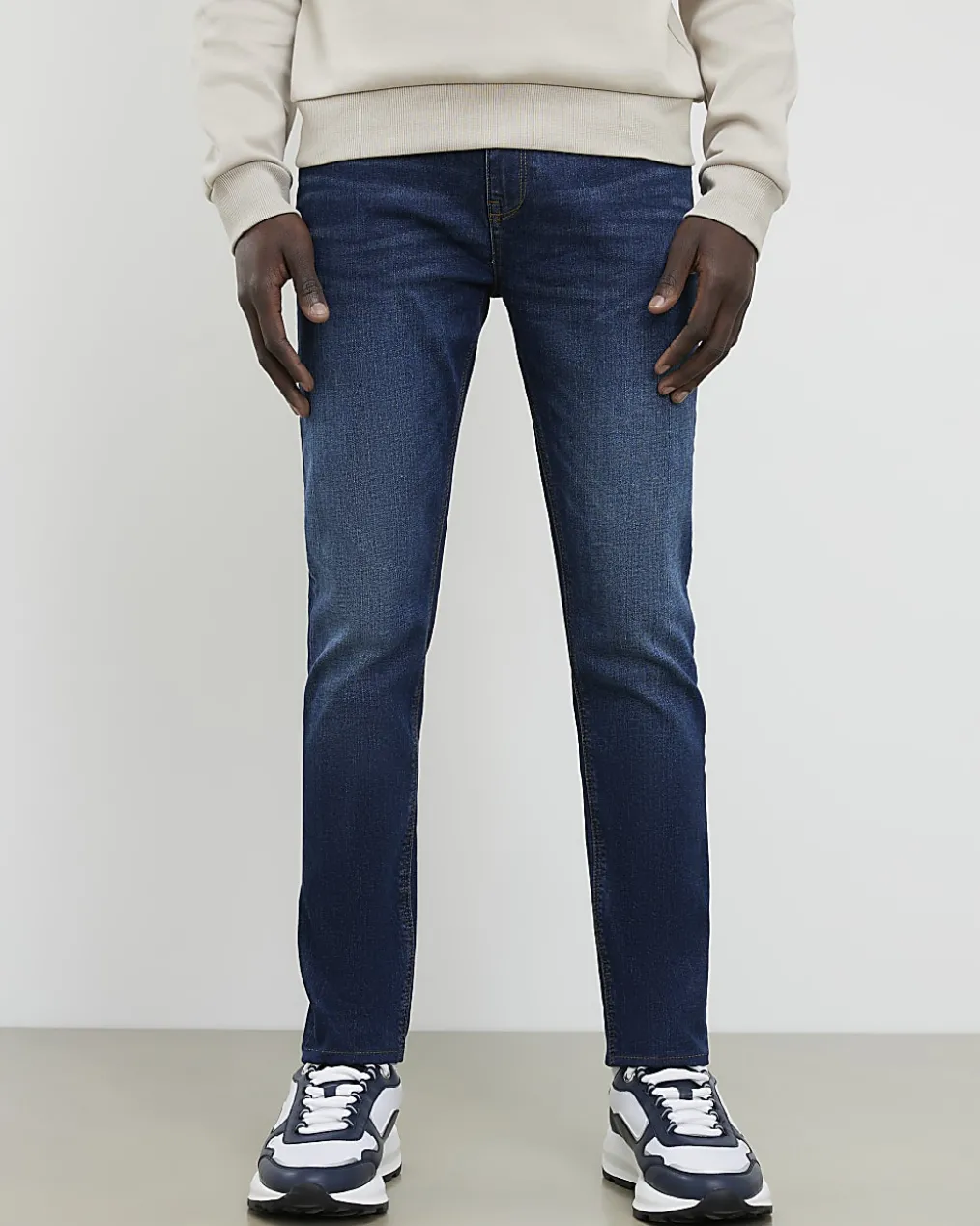 Blue Skinny Fit Stretch Jeans