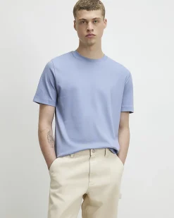 Blue Slim Fit Cotton Lightweight T-Shirt