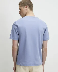 Blue Slim Fit Cotton Lightweight T-Shirt