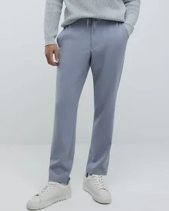Blue Slim Fit Elasticated Smart Joggers