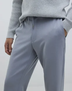 Blue Slim Fit Elasticated Smart Joggers