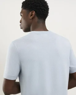 Blue Slim Fit Essential Knit T-shirt