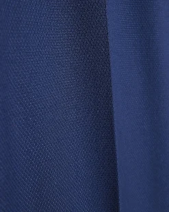 Blue Slim Fit Stretch Textured Suit Trousers