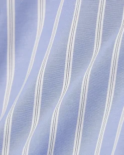 Blue Slim Fit Stripe Shirt