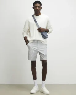 Blue Slim Fit Stripe Shorts