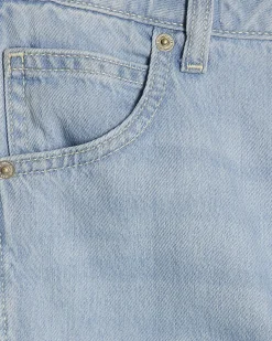 Blue Soft Barrel Leg Jeans