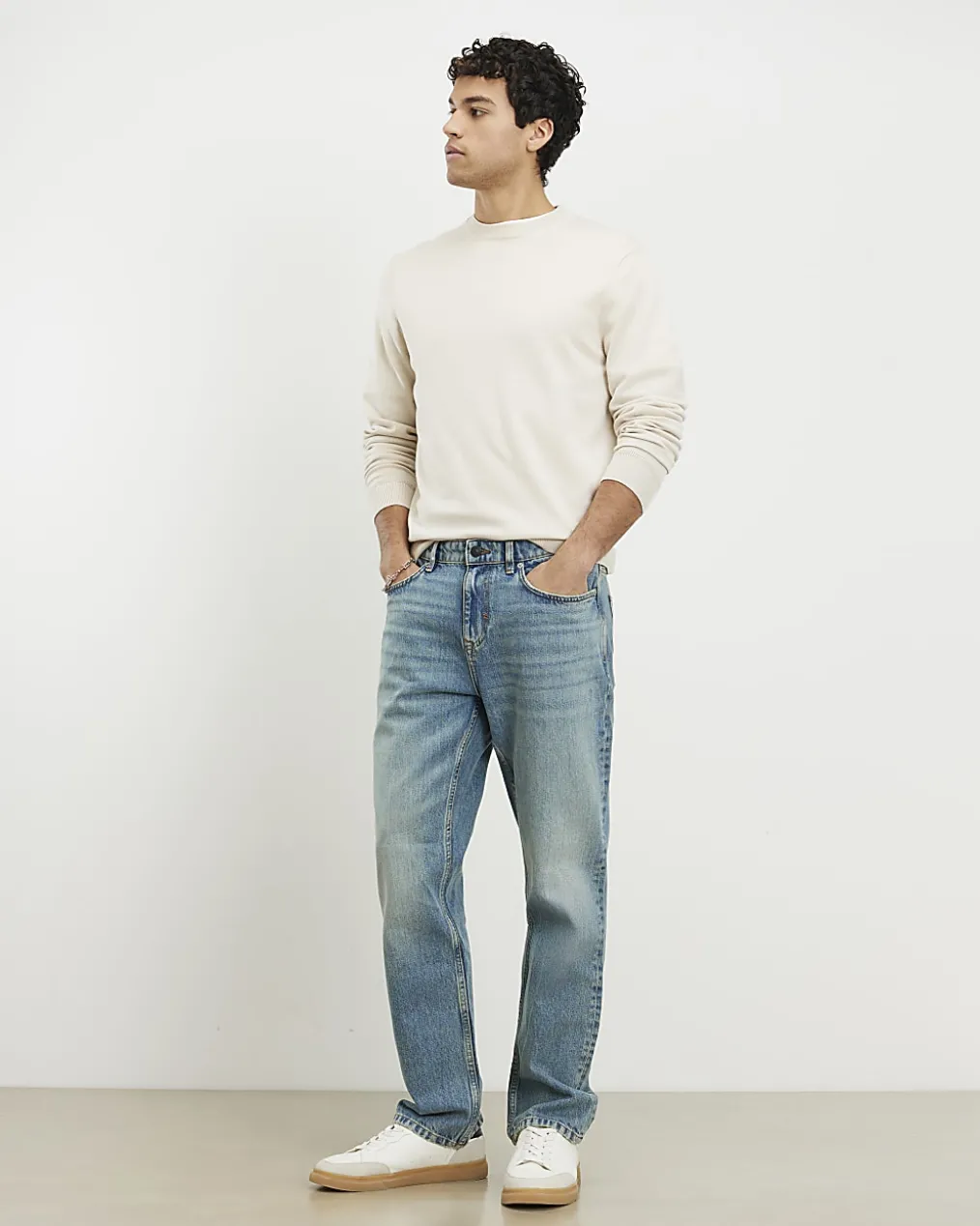 Blue Straight Fit Jeans