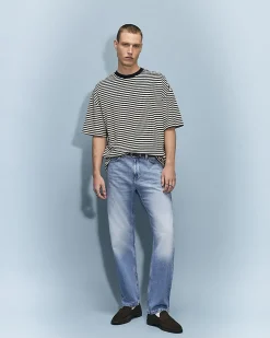 Blue Straight Leg Jeans