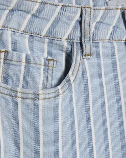 Blue Stripe Relaxed Straight Leg Jeans