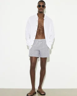 Blue Stripe Swim Shorts