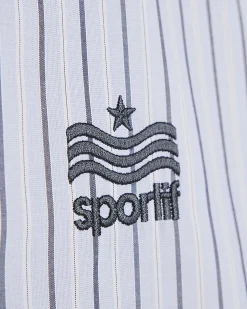 Blue Striped Sanctuaire Badged Shirt