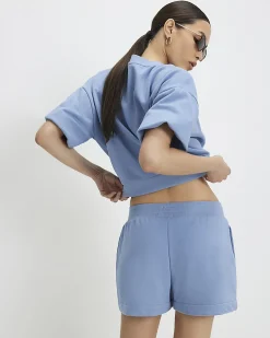 Blue Sweat Runner Shorts