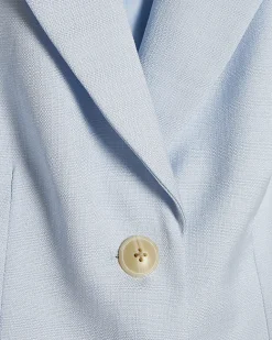 Blue Tailored V Neck Waistcoat