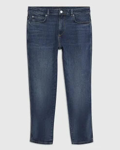 Blue Tapered Fit Stretch Jeans
