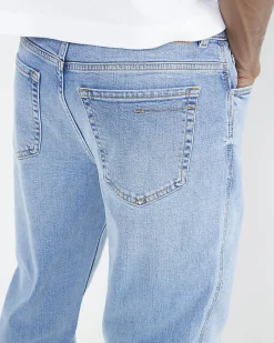 Blue Tapered Fit Stretch Jeans