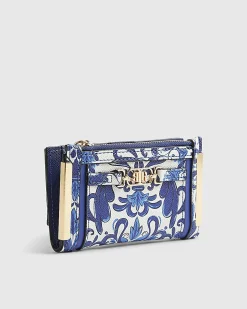 Blue Tile Print Mini Purse